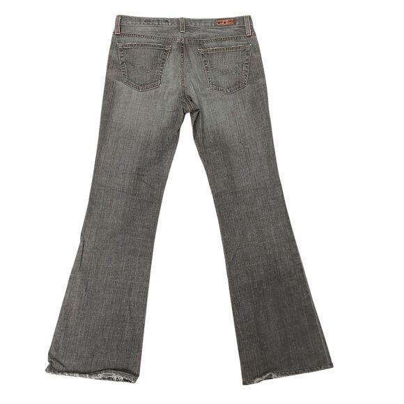 AG Adriano Goldschmied The Angel Flared Jeans Womens 29 Gray Distressed Denim - Picture 5 of 12